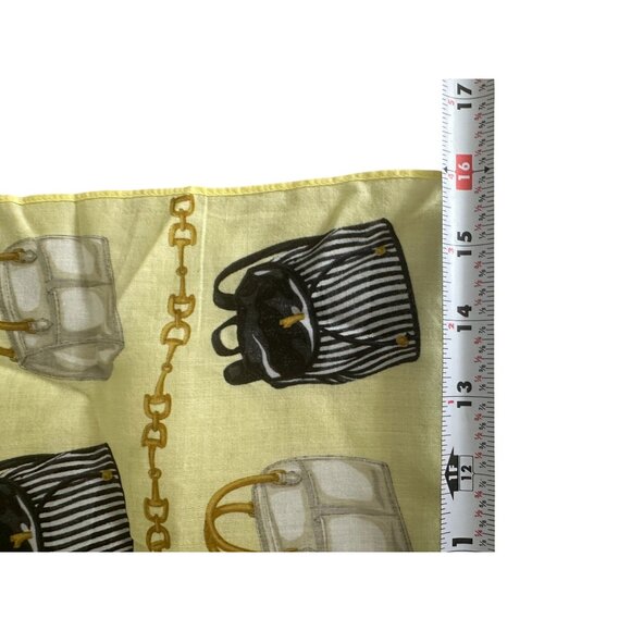 RENOMA Paris Handbag Print 16" x 16" Cotton Scarf - Picture 6 of 7